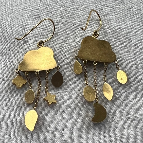 Grainne Morton Cloud & Rain Chain Drop Earrings - Picture 6 of 8